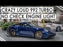 Load and play video in Gallery viewer, Fabspeed Porsche 992 Twin Turbo / Twin Turbo S Sport Catalytic Converters with GT2RS Style Outlets (2021+) - FS.POR.992T.SCGT2