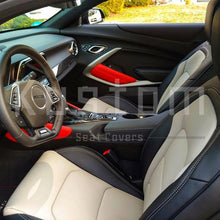 Load image into Gallery viewer, 6th Gen Camaro Custom Leather Two-Tone Seat Covers from KustomCover