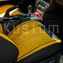 Load image into Gallery viewer, 2015-Up Ford Mustang Two-tone Leather Seat Covers by KustomCover