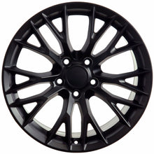 Load image into Gallery viewer, 1988-1996 Corvette C4 and 93-02 Camaro Firebird C7 Z06 STYLE Rims CV22 17x9.5 Satin Black Corvette Wheels SET from OE Wheels