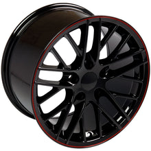 Load image into Gallery viewer, 2005 - 2013 Base Corvette C6 ZR1 Rims CV08B Black Corvette Wheels 19x10 18x8.5 Staggered from OE Wheels