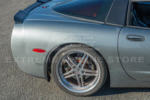 Load image into Gallery viewer, EOS Extended MATTE BLACK Front Rock Guards Mud Flap Pair For 97-04 Corvette C5 Z06