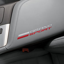 Load image into Gallery viewer, C7 Corvette Grand Sport Grey Leather Console Lid With Embroidered Grand Sport Logo