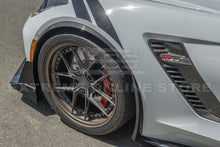 Load image into Gallery viewer, For 14-19 Corvette C7 Factory Style Visible CARBON FIBER SPATS Front Wheel Trim Fender Flares