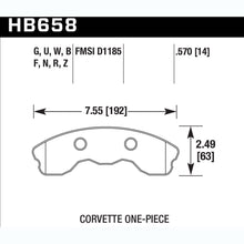 Load image into Gallery viewer, Hawk HP-Plus Performance Brake Pads 2006-13 Corvette Z06 - HB658N.570