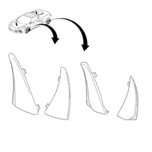 Load image into Gallery viewer, C8 Corvette 2020 Splash Guard Mud Flaps - Front & Rear Options - Custom Painted Carbon Fiber