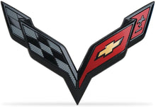 Load image into Gallery viewer, C7 Corvette Stingray Painted Body Color Custom Painted Front + Rear Cross Flags Emblems