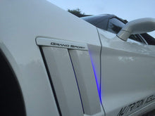 Load image into Gallery viewer, 2010 - 2013 Corvette C6 Grand Sport Carbon Fiber Painted Fender Emblems OEM GM - Labor Only