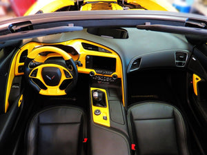 2014 - 2019 Corvette C7 Stingray Body Color Painted Carbon Fiber Door Trim Interior