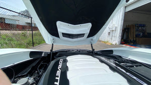 C7 Corvette Stingray Z06 Grand Sport Under Hood Vent Lower Heat Extractor Cover - Custom Painted Carbon Fiber Hydro