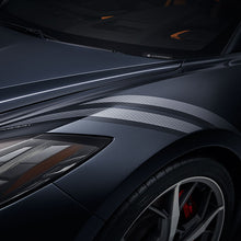 Load image into Gallery viewer, 2020 C8 Corvette Stingray Fender Hash Marks, Midnight Silver With Carbon Flash Accents, Set of 2
