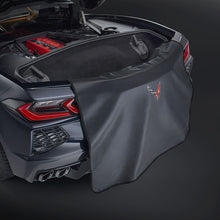 Load image into Gallery viewer, 2020 C8 Corvette Stingray Rear Fascia Protector, Black, Crossed Flags Logo