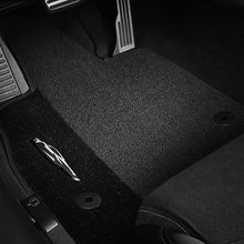 Load image into Gallery viewer, "2020 C8 Corvette Stingray Front Floor Mats, Premium Carpet, Black With Black Stitching "