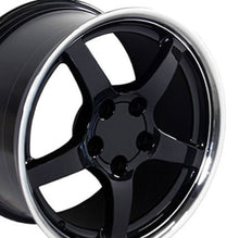 Load image into Gallery viewer, Corvette C5 STYLE Wheels Rims for 1988-1996 Corvette or 93-02 Camaro Firebird CV05 DD 18x9.5 Black Corvette Wheels SET from OE Wheels