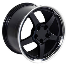 Load image into Gallery viewer, Corvette C5 STYLE Wheels Rims for 1988-1996 Corvette or 93-02 Camaro Firebird CV05 DD 18x9.5 Black Corvette Wheels SET from OE Wheels