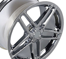 Load image into Gallery viewer, Corvette Wheels C6 Z06 Rims CV07A 17x9.5 Chrome SET from OE Wheels