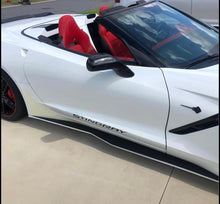 Load image into Gallery viewer, Corvette C7 Z06 Grand Sport Stingray Side Skirts Rocker Panels - Custom Painted - Two Tone Striping
