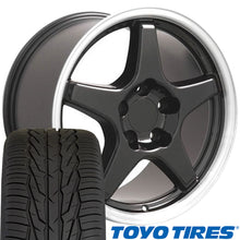 Load image into Gallery viewer, Corvette Wheels And Tires Black CV01 17x9.5 Corvette Rims And Tires Extenza from OE Wheels