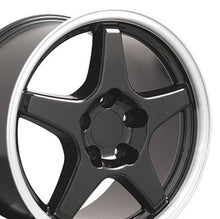 Load image into Gallery viewer, Fits Corvette ZR1 Rims CV01 17x9.5 Black Corvette Wheels SET