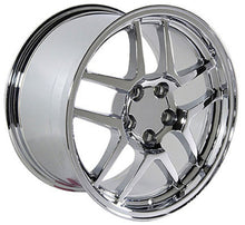 Load image into Gallery viewer, Corvette C5 Z06 Style Chrome Wheel  Rim - CV04 18x10.5 Single for 1997-2004 C5 and 93-02 Camaro Firebird - Rear Only