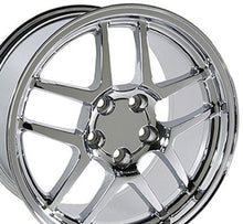 Load image into Gallery viewer, Corvette C5 Z06 Style Chrome Wheel  Rim - CV04 18x10.5 Single for 1997-2004 C5 and 93-02 Camaro Firebird - Rear Only