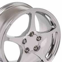 Load image into Gallery viewer, Fits Corvette Wheel C5 Rim - CV05 18x9.5 Chrome Corvette Rim