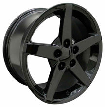 Load image into Gallery viewer, Fits Corvette C6 Rims CV06A 17x8.5 Black Corvette Wheels SET