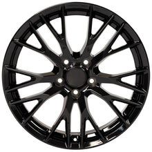 Load image into Gallery viewer, Corvette Wheel - C7 Z06 Rim Style - CV22C 19x8.5 Black Corvette Wheels SET from OE Wheels