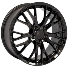 Load image into Gallery viewer, Corvette Wheel - C7 Z06 Rim Style - CV22C 19x8.5 Black Corvette Wheels SET from OE Wheels