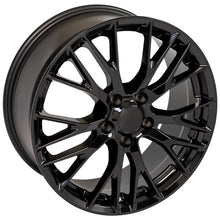Load image into Gallery viewer, Corvette Wheel - C7 Z06 Rim Style - CV22C 19x8.5 Black Corvette Wheels SET from OE Wheels