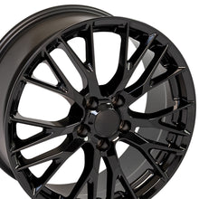 Load image into Gallery viewer, Corvette Wheel - C7 Z06 Rim Style - CV22C 19x8.5 Black Corvette Wheels SET from OE Wheels