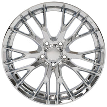 Load image into Gallery viewer, Corvette Wheel - C7 Z06 Rim Style - CV22C 19x8.5 Chrome Corvette Wheels SET from OE Wheels