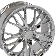 Load image into Gallery viewer, Corvette Wheel - C7 Z06 Rim Style - CV22C 19x8.5 Chrome Corvette Wheels SET from OE Wheels