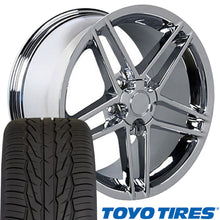 Load image into Gallery viewer, 88-96 Corvette C4 and 93-02 Camaro Firebird Wheels and Tires Chrome CV07A 17x9.5 Corvette Rims And Tires Extenza from OE Wheels