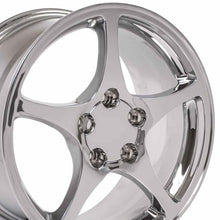 Load image into Gallery viewer, Fits Corvette Wheel C5 Rim - CV05 17x8.5 Chrome Corvette Rim