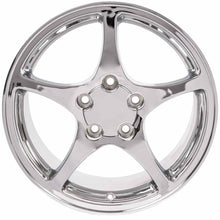 Load image into Gallery viewer, Fits Corvette Wheel C5 Rim - CV05 17x8.5 Chrome Corvette Rim