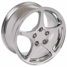 Load image into Gallery viewer, Fits Corvette Wheel C5 Rim - CV05 17x8.5 Chrome Corvette Rim