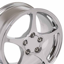 Load image into Gallery viewer, Fits Corvette Wheel C5 Rim - CV05 17x8.5 Chrome Corvette Rim