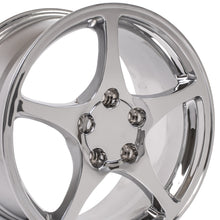 Load image into Gallery viewer, Corvette C5 STYLE Rims for 1988-1996 Corvette C4 and 93-02 Camaro Firebird CV05 Chrome Corvette Wheels 18x9.5 and 17x8.5 Staggered from OE Wheels