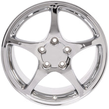 Load image into Gallery viewer, Corvette C5 STYLE Rims for 1988-1996 Corvette C4 and 93-02 Camaro Firebird CV05 Chrome Corvette Wheels 18x9.5 and 17x8.5 Staggered from OE Wheels