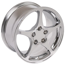 Load image into Gallery viewer, Corvette C5 STYLE Rims for 1988-1996 Corvette C4 and 93-02 Camaro Firebird CV05 Chrome Corvette Wheels 18x9.5 and 17x8.5 Staggered from OE Wheels