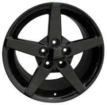 Load image into Gallery viewer, Fits Corvette Wheel C6 Rim - CV06A 18x9.5 Black Corvette Rim