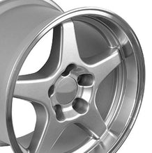 Load image into Gallery viewer, Fits Corvette Wheel ZR1 Rim - CV01 17x11 Silver Mach'd Corvette Rim