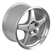 Load image into Gallery viewer, Fits Corvette Wheel ZR1 Rim - CV01 17x9.5 Silver Mach'd Corvette Rim