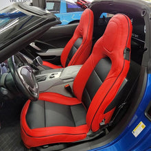 Load image into Gallery viewer, 2014-19 Corvette C7 Red with Black Leather Seat Covers from KustomCover