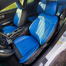 Load image into Gallery viewer, 2015-Up Ford Mustang Two-tone Leather Seat Covers by KustomCover