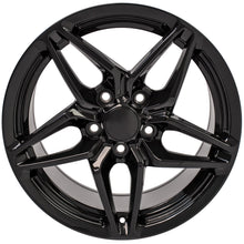Load image into Gallery viewer, Corvette C7 ZR1 STYLE Wheels Rims for 1988-1996 Corvette C4 and 93-02 Camaro Firebird CV31 17x9.5 Black Corvette Wheels CV31 SET from OE Wheels