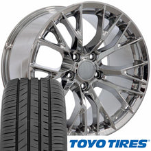 Load image into Gallery viewer, Fits Corvette Wheels And Tires Chrome CV22 Corvette Rims And Tires Proxes AS