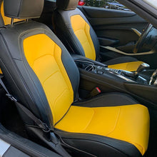 Load image into Gallery viewer, 6th Gen Camaro Custom Leather Two-Tone Seat Covers from KustomCover