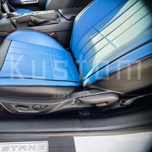 Load image into Gallery viewer, 2015-Up Ford Mustang Two-tone Leather Seat Covers by KustomCover
